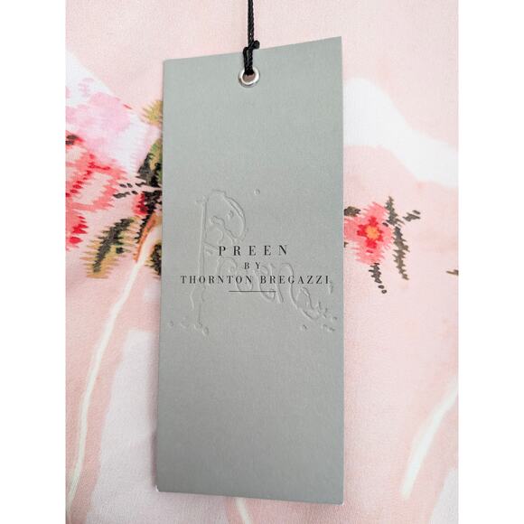 NWT Preen by Thornton Bregazzi Misha Top Pink Blouse Size XL Stretch Crepe $498 - Picture 5 of 10